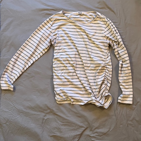 Ginkana Striped Casual Maternity Top - Picture 1 of 3